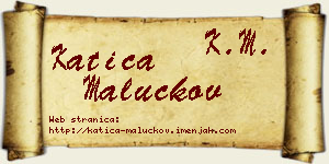 Katica Maluckov vizit kartica